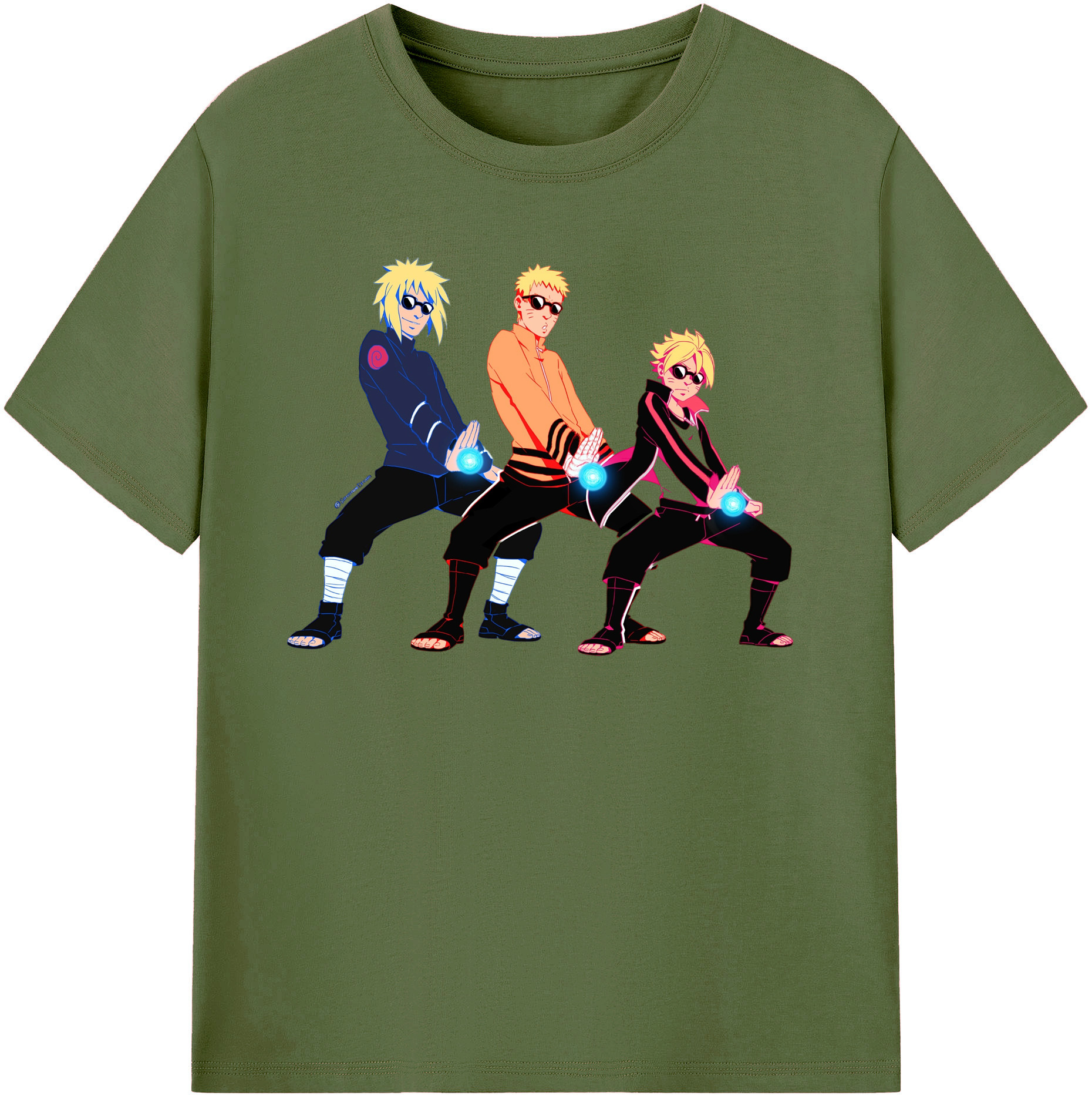 （画像用） NARUTO -ナルト- うずまき ナルト Uzumaki Naruto 綿100％半袖Tシャツ（フロントプリント）